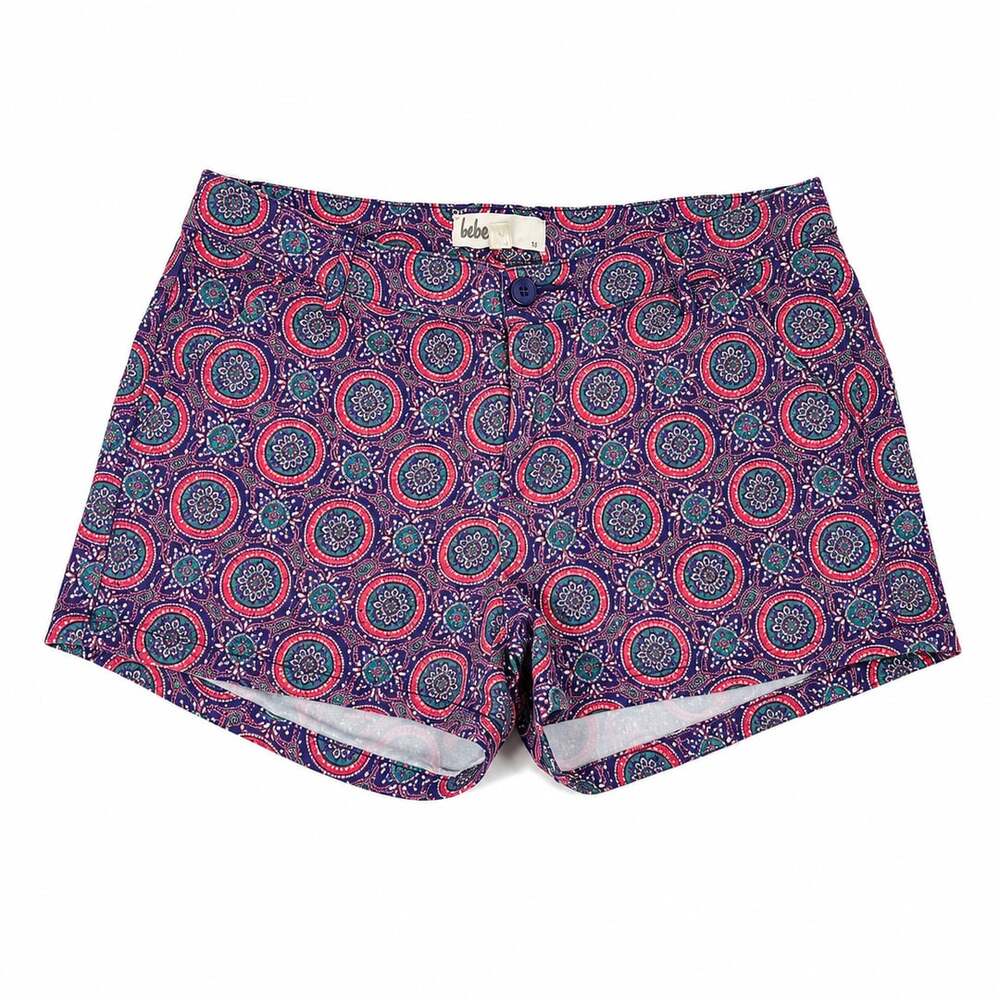 BeBop Shorts Multicolor Geometric Size Small Boho Streetwear